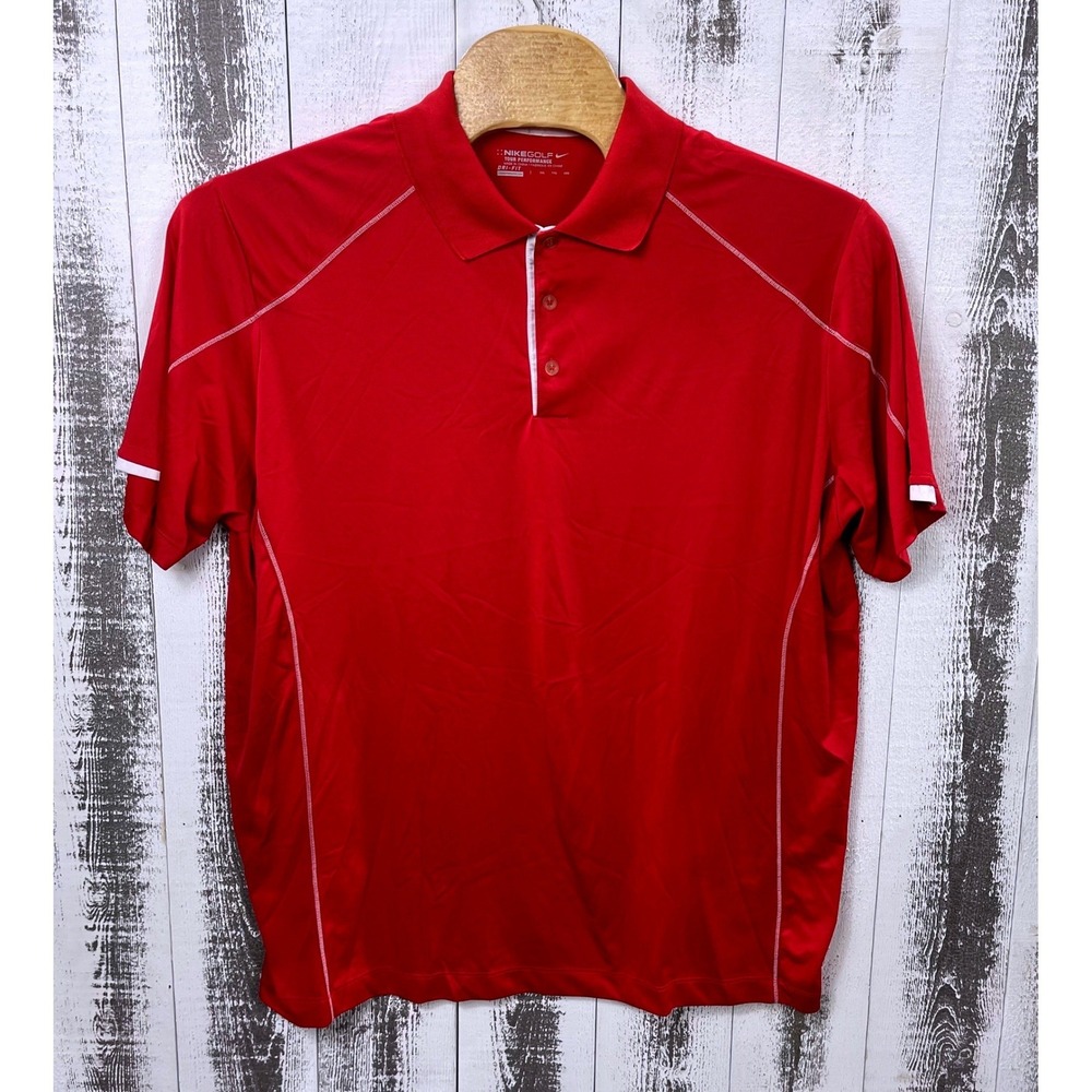 Nike Golf Tour Performance Polo Shirt Mens XXL Red Dri-Fit Short Sleeve